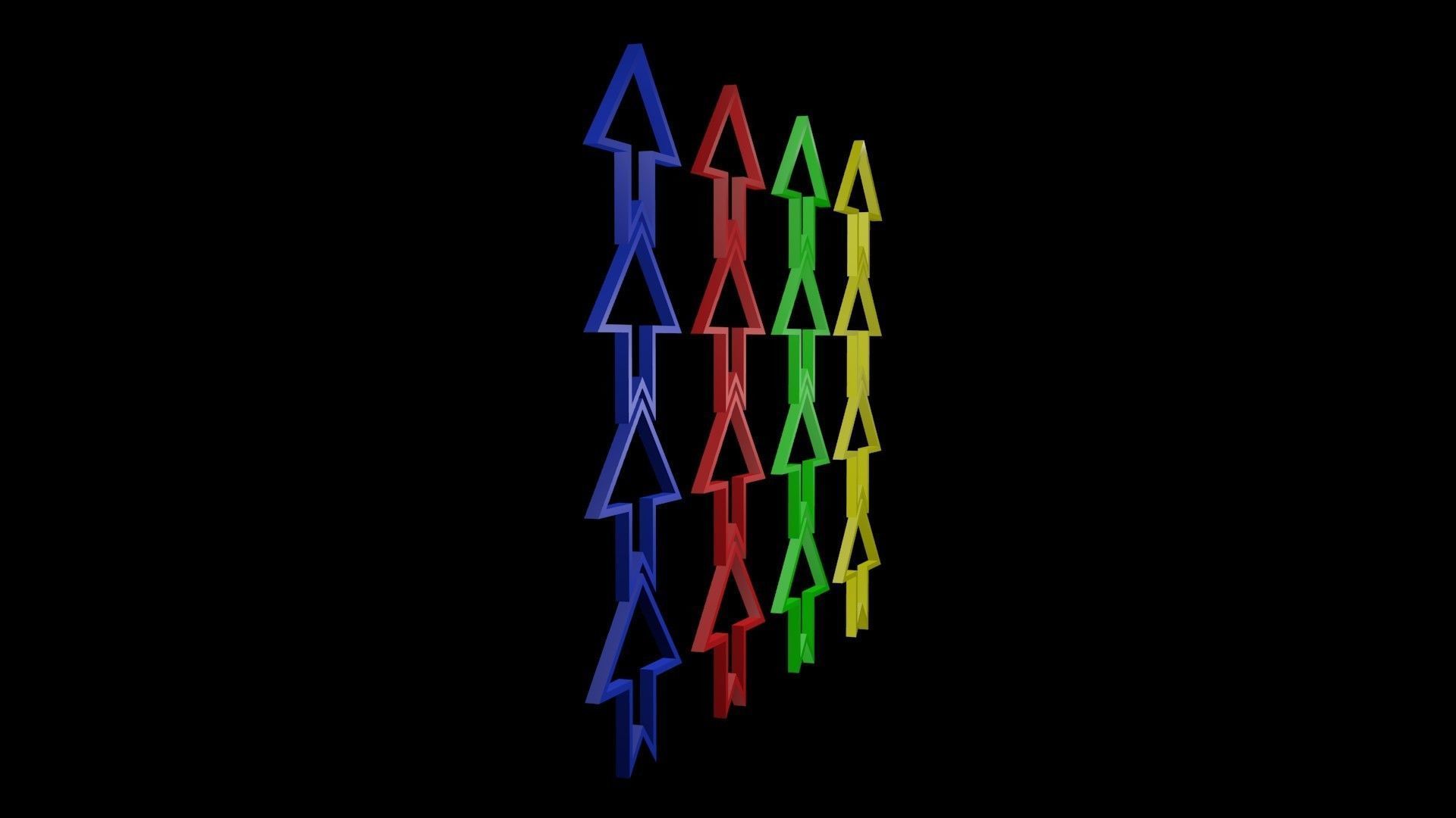 Low poly arrow 31 Low-poly 3D model_4