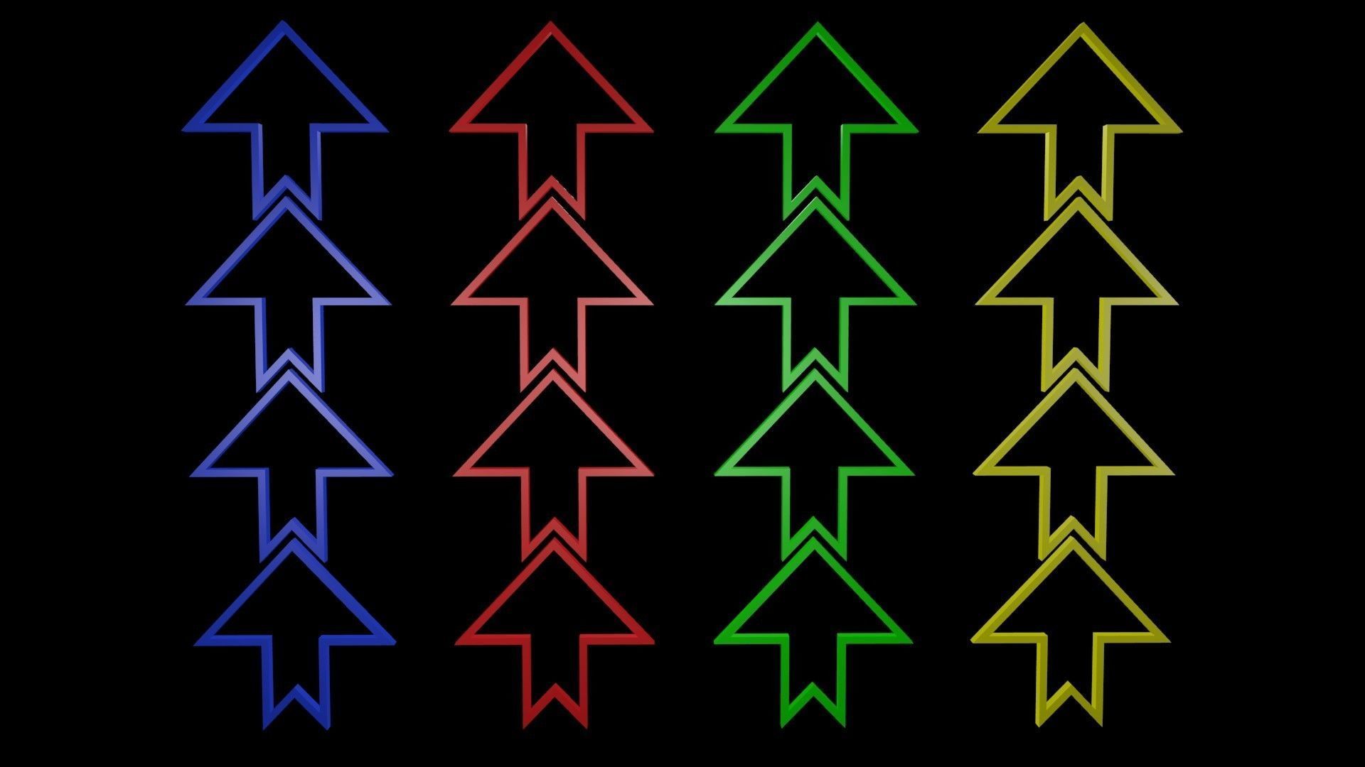 Low poly arrow 31 Low-poly 3D model_1