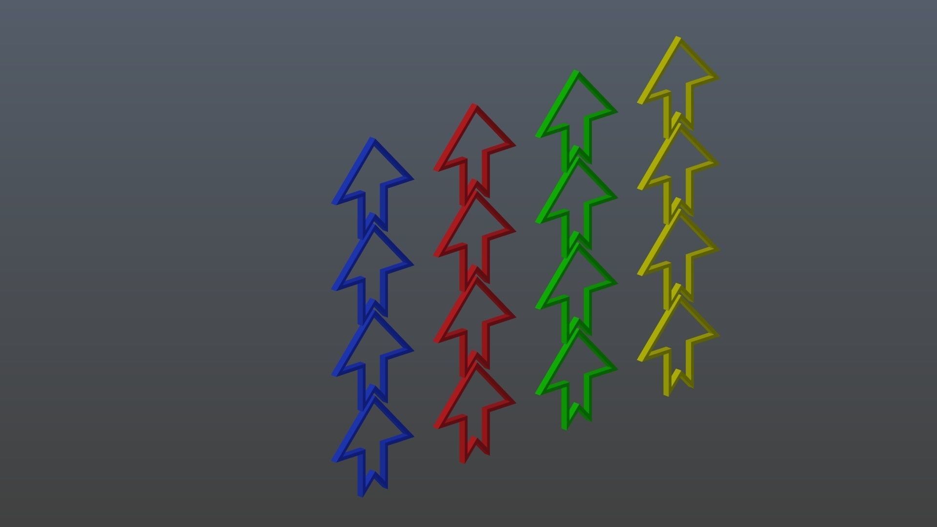 Low poly arrow 31 Low-poly 3D model_8