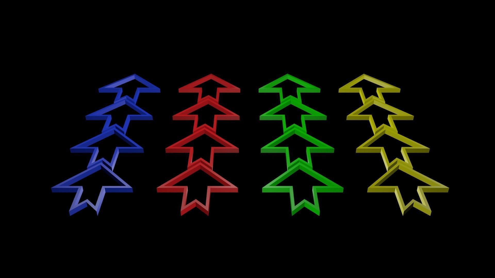 Low poly arrow 31 Low-poly 3D model_3
