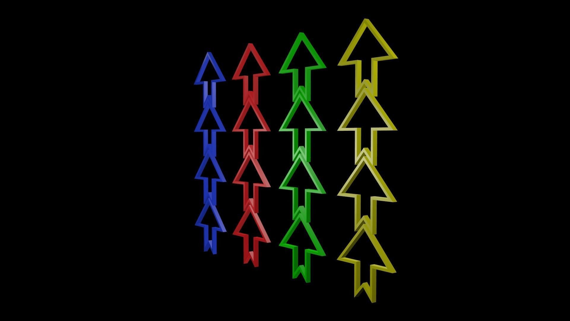 Low poly arrow 31 Low-poly 3D model_5