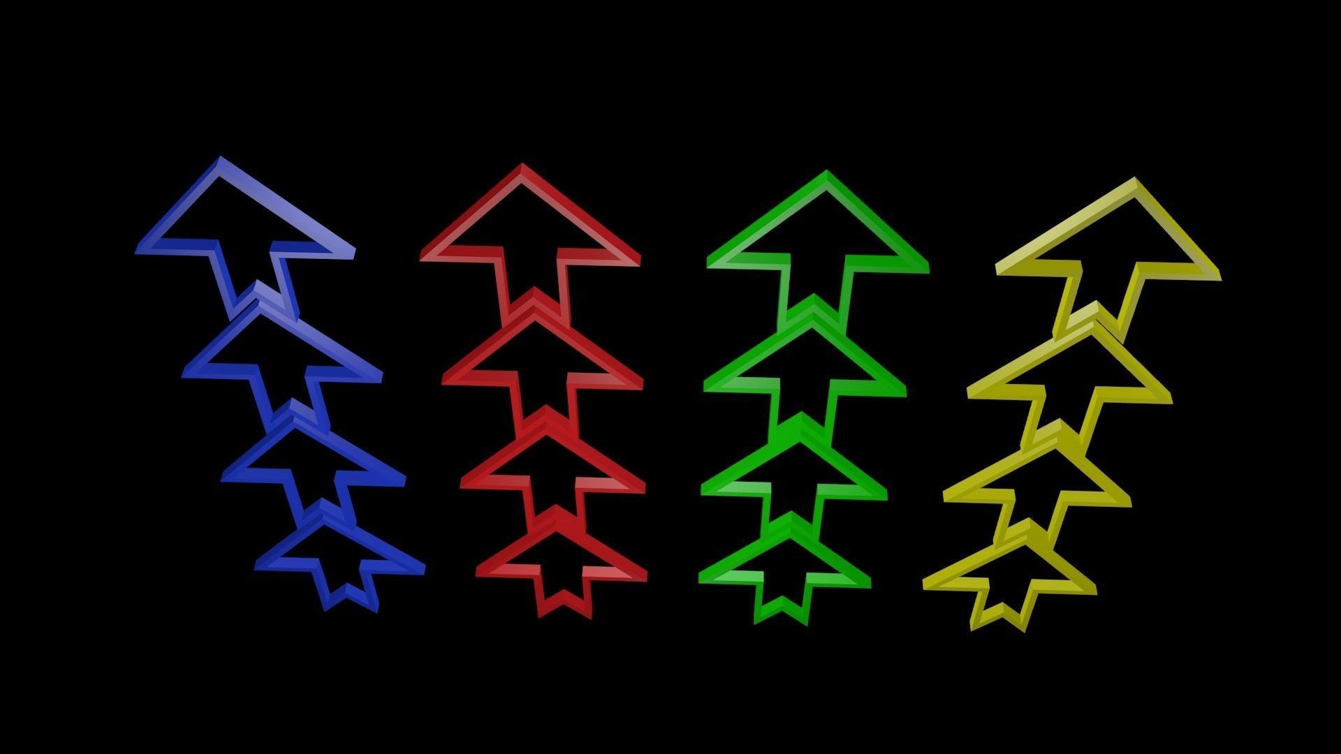 Low poly arrow 31 Low-poly 3D model_2