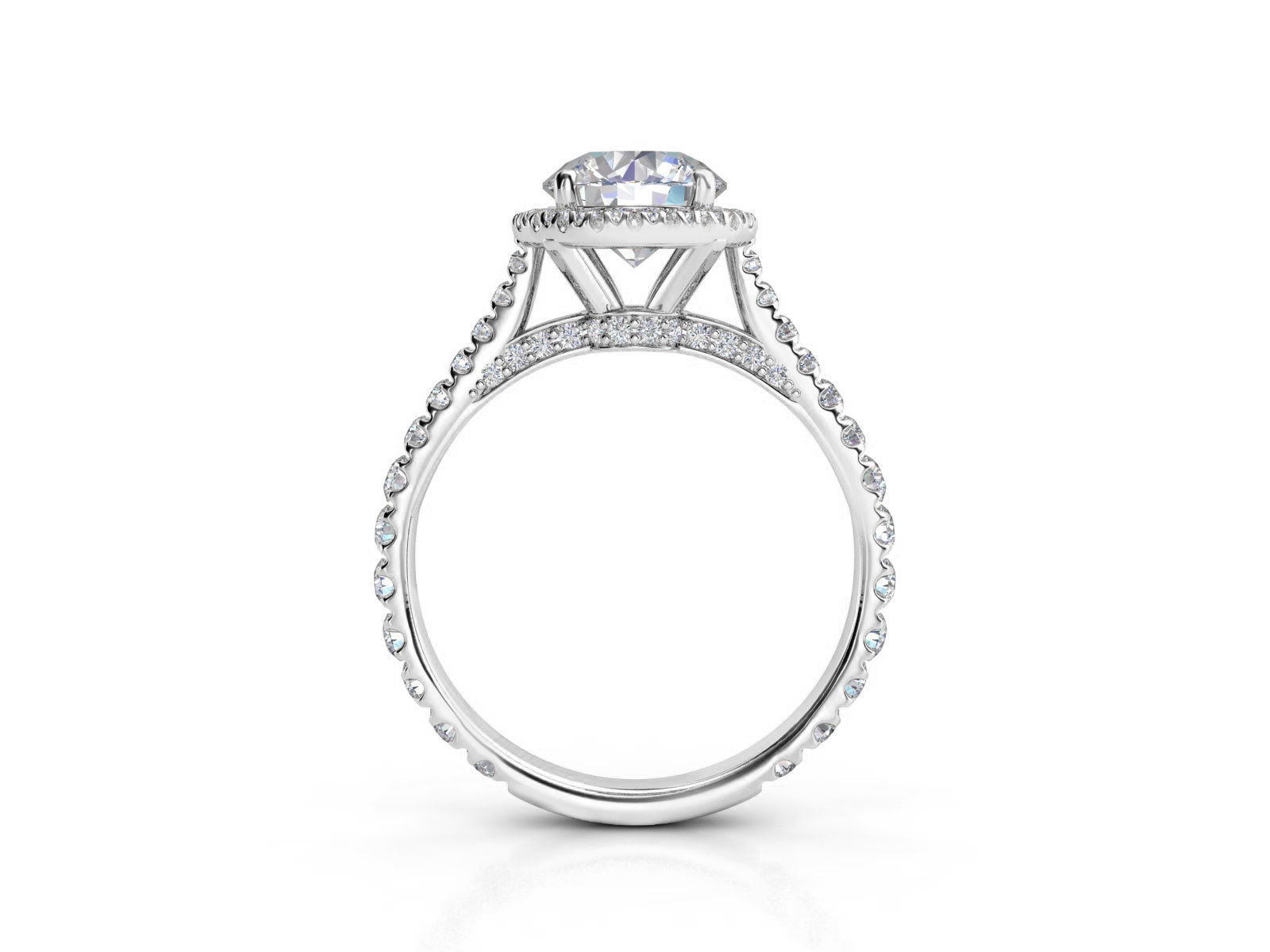 ZRP012 person engagement ring in rose gold 3D print model_4