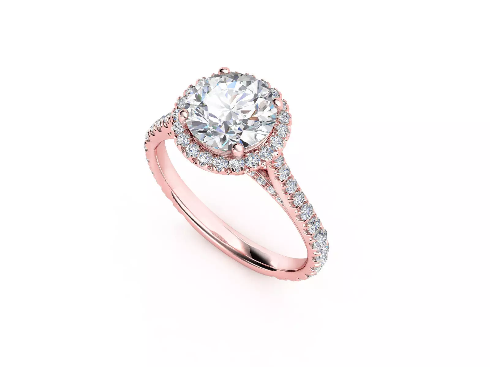 ZRP012 person engagement ring in rose gold 3D print model_0