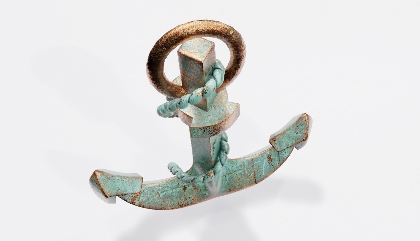 ship Anchor  Low-poly 3D model_4