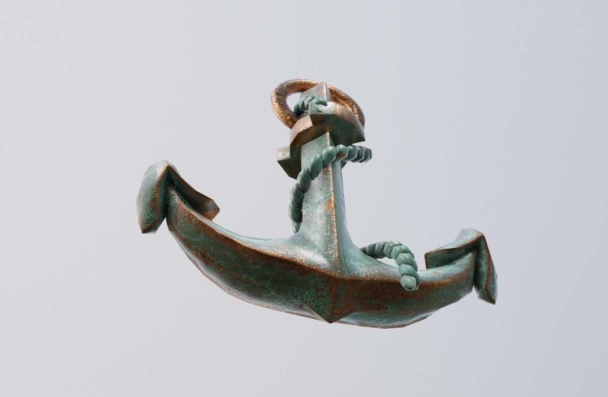 ship Anchor  Low-poly 3D model_3