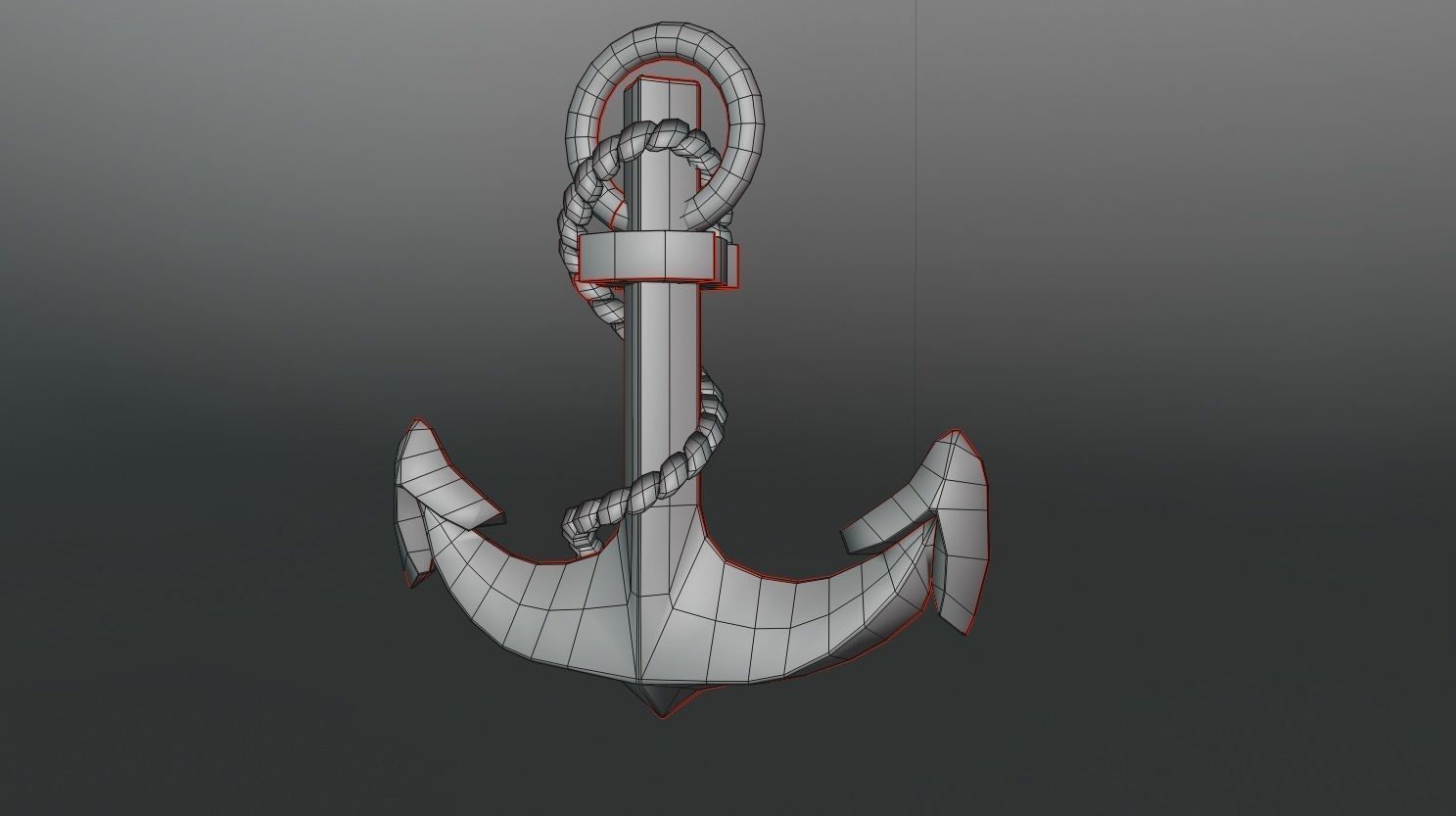 ship Anchor  Low-poly 3D model_11
