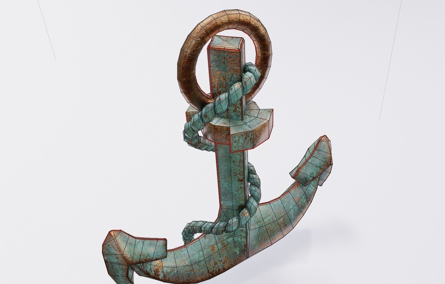 ship Anchor  Low-poly 3D model_9