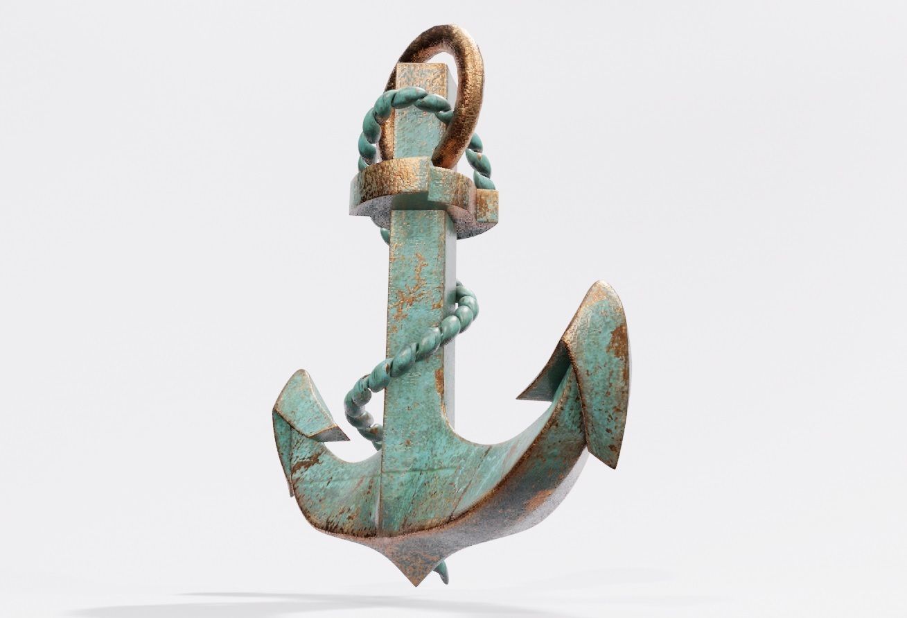 ship Anchor  Low-poly 3D model_5