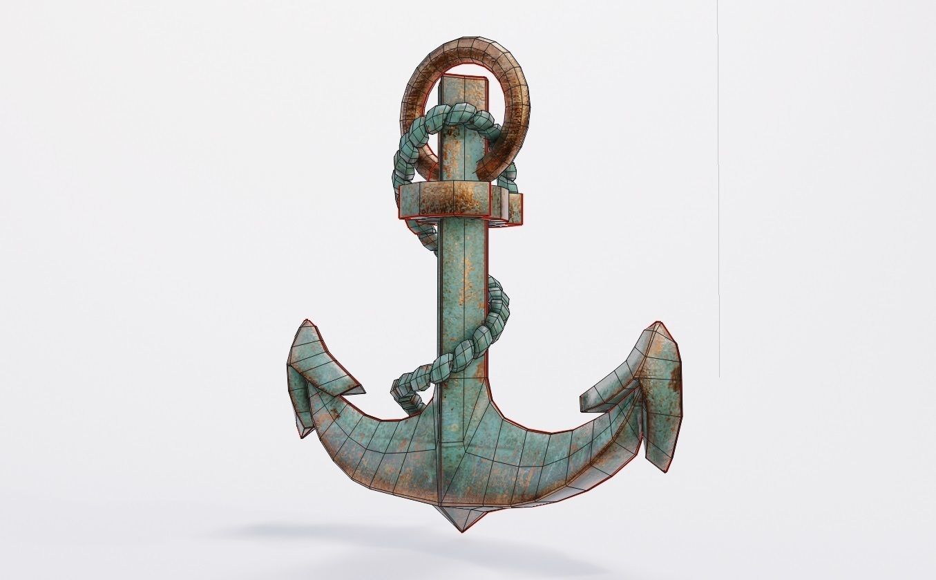 ship Anchor  Low-poly 3D model_8