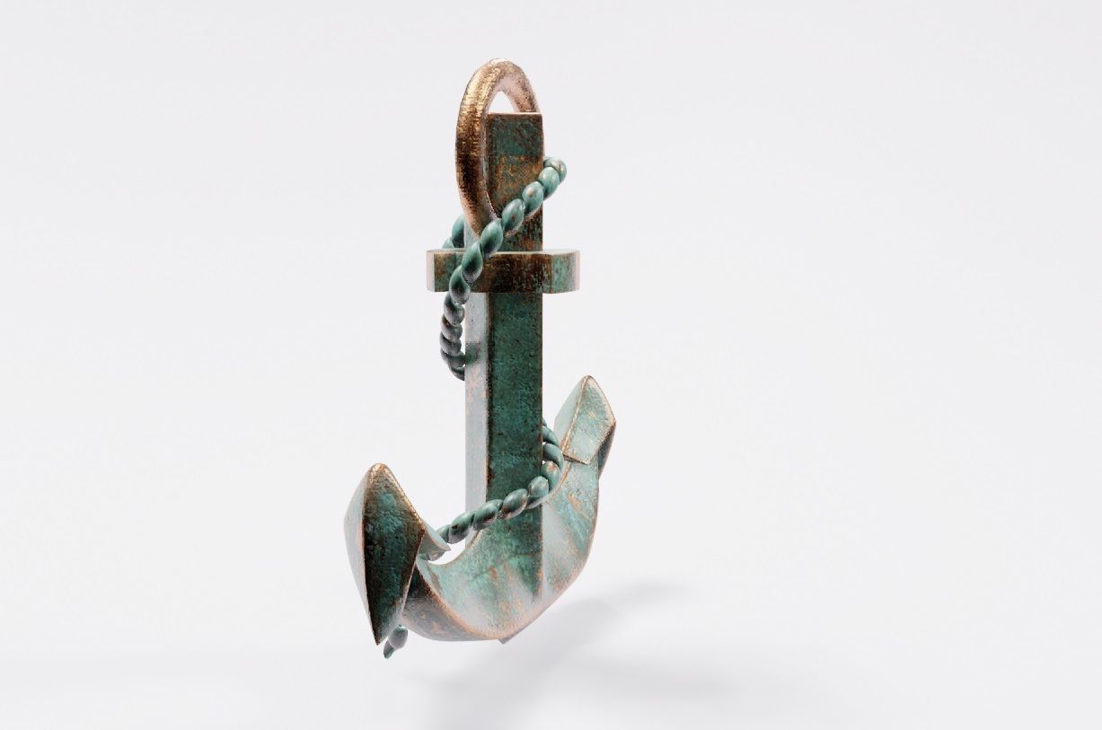 ship Anchor  Low-poly 3D model_6