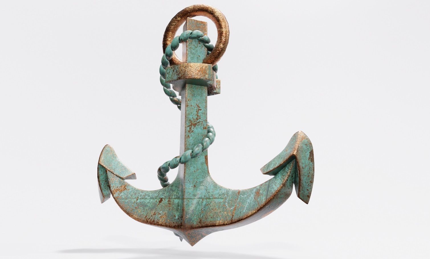 ship Anchor  Low-poly 3D model_1