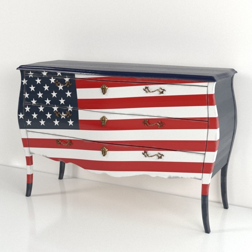 Commode Union Jack 3D model_4