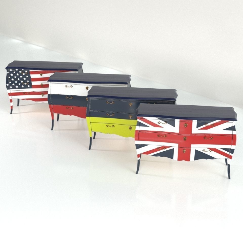 Commode Union Jack 3D model_1