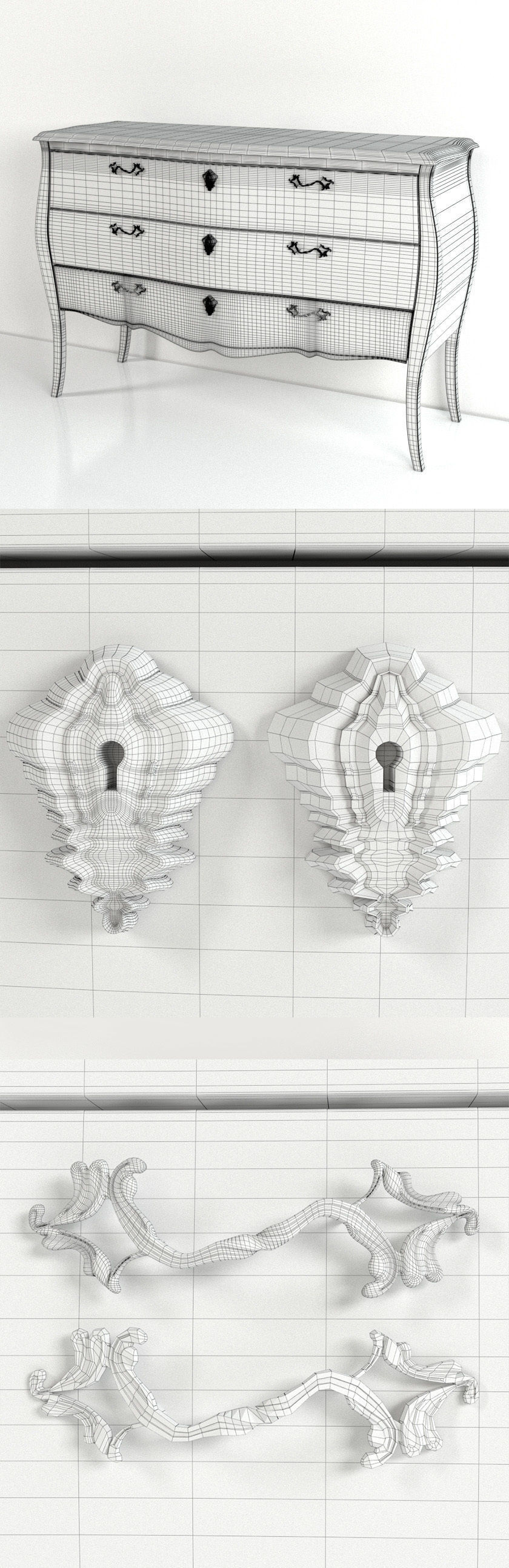 Commode Union Jack 3D model_11