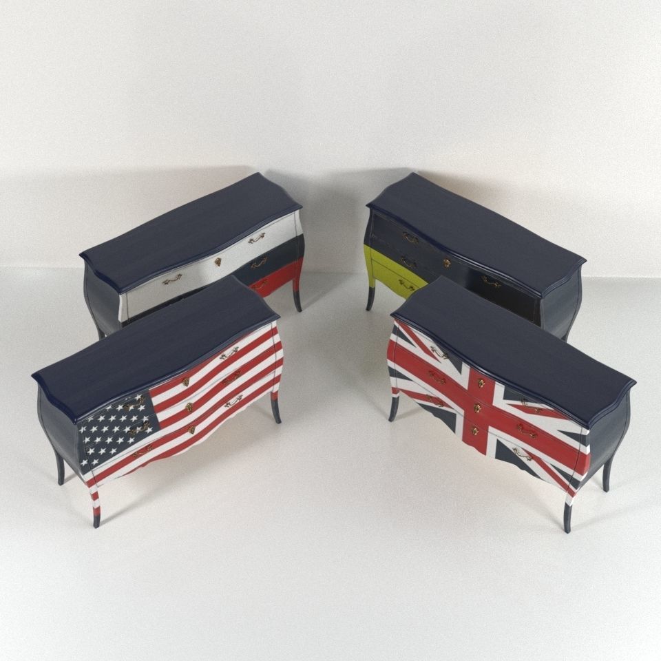 Commode Union Jack 3D model_2
