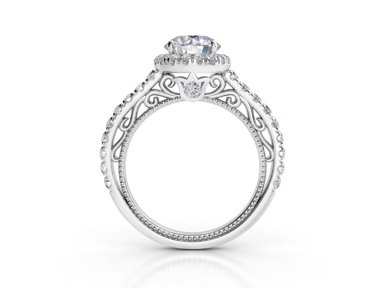 ZRP018 person engagement ring in rose gold 3D print model_3