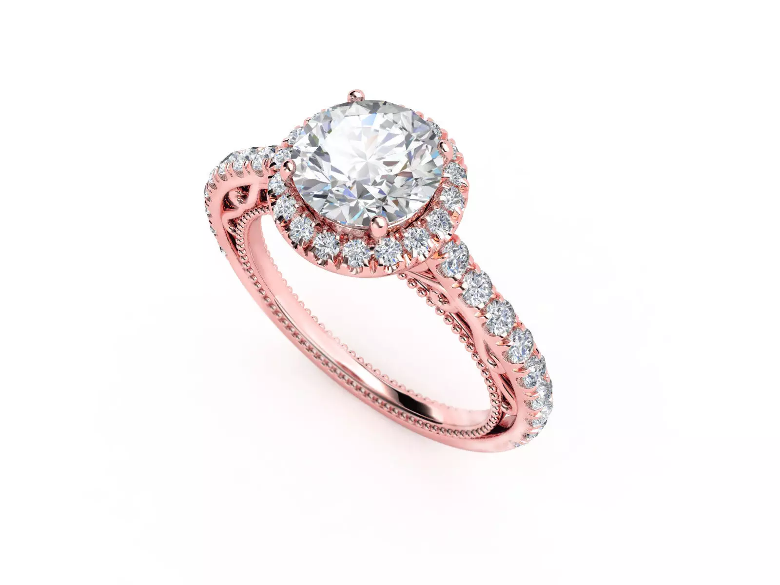 ZRP018 person engagement ring in rose gold 3D print model_0