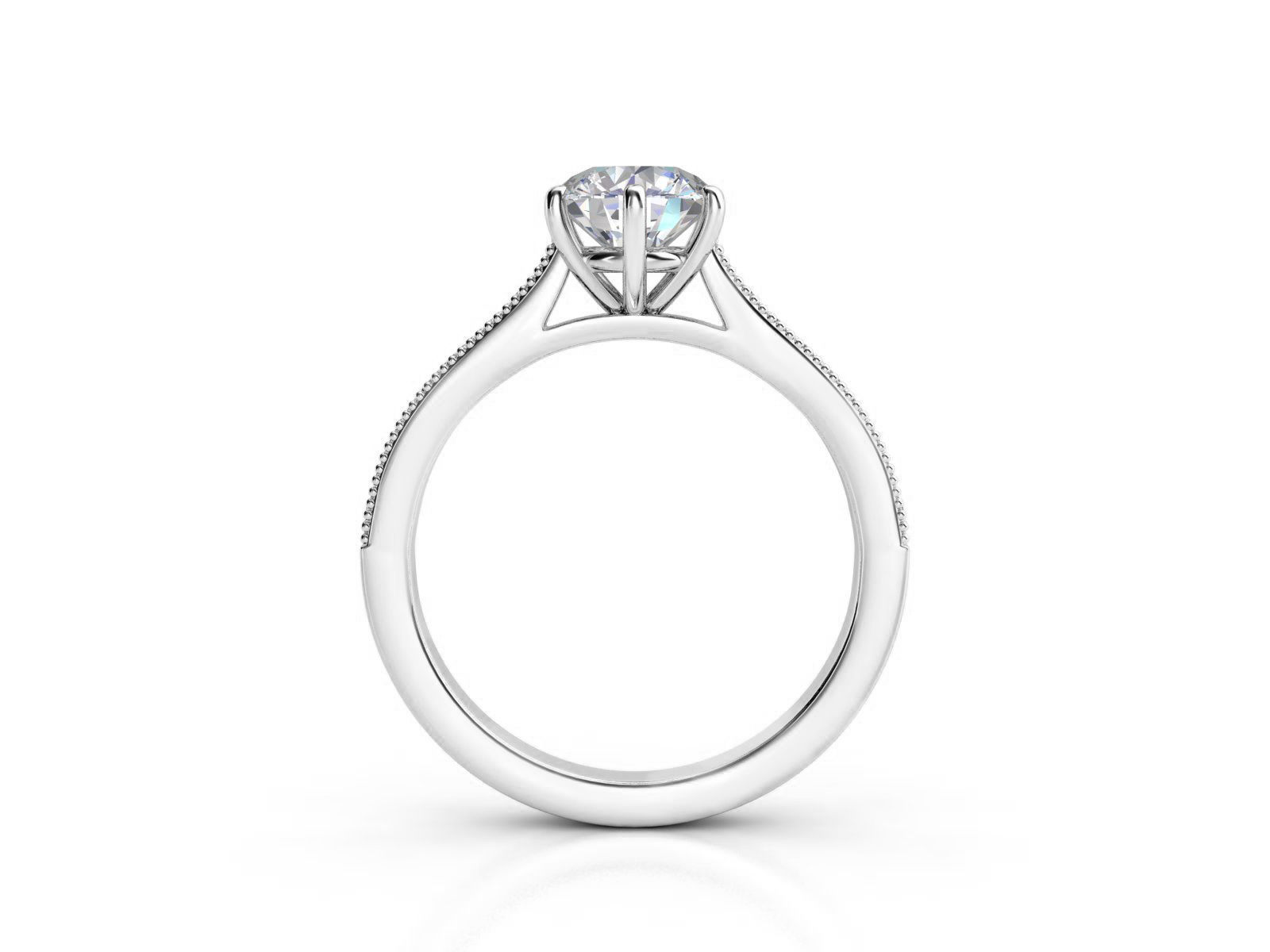 ZRP022 solitaire diamond engagement ring 3D print model_4