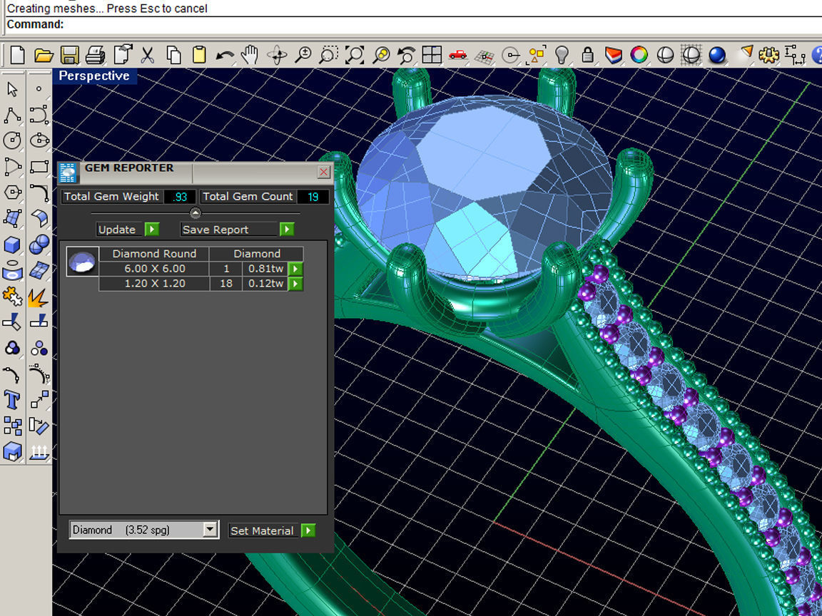 ZRP022 solitaire diamond engagement ring 3D print model_7