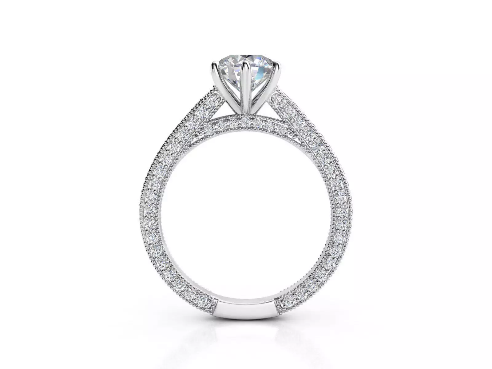 ZRP024 diamond halo engagement ring 3D print model_0