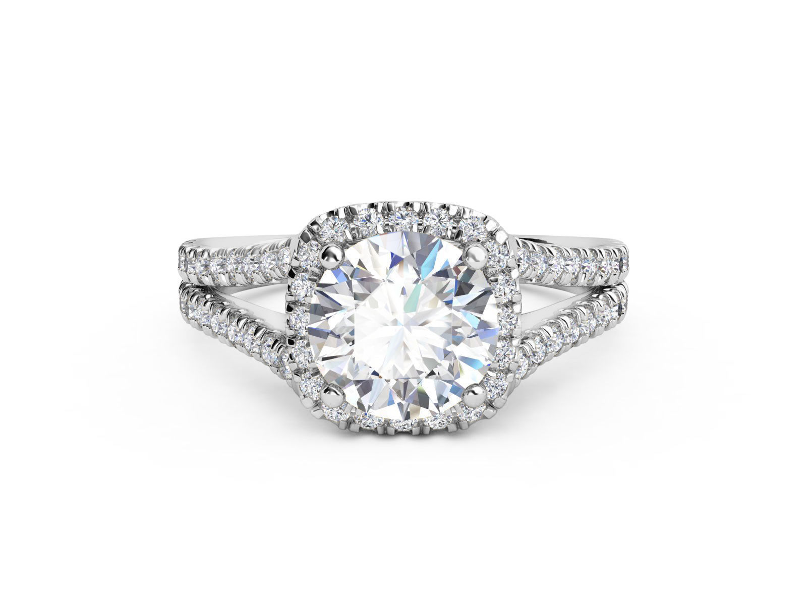 ZRP025 halo engagement ring in rose gold 3D print model_3