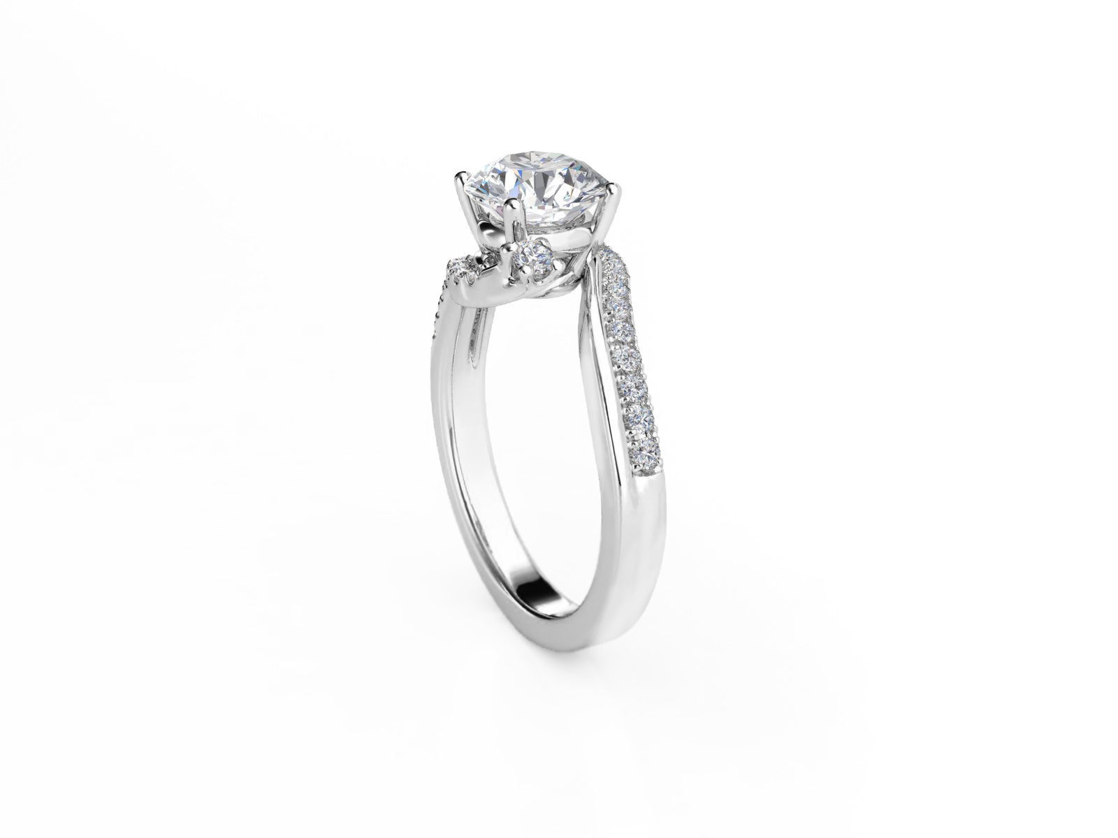 ZRP036 person engagement ring in rose gold 3D print model_5