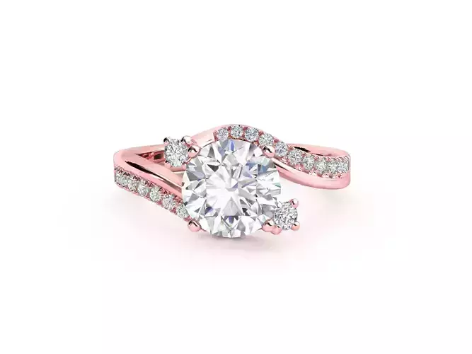 ZRP036 person engagement ring in rose gold