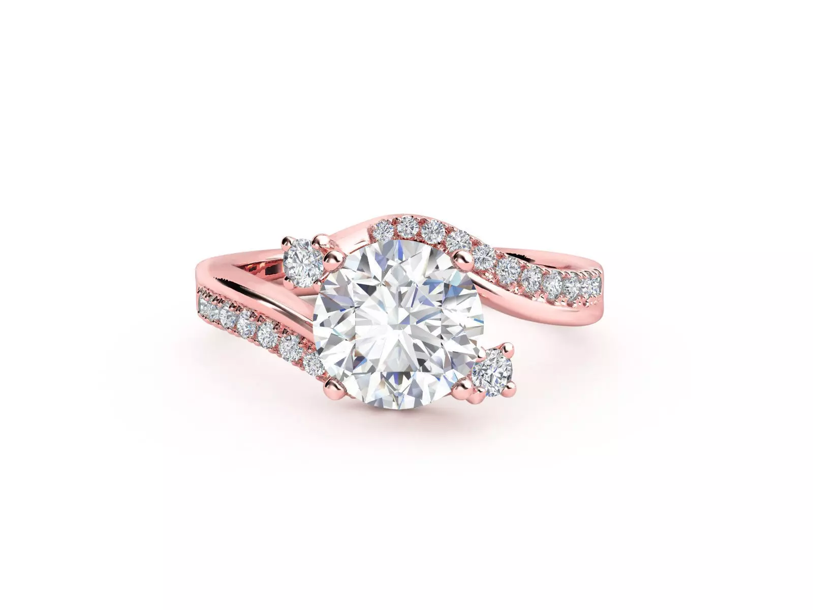 ZRP036 person engagement ring in rose gold 3D print model_0