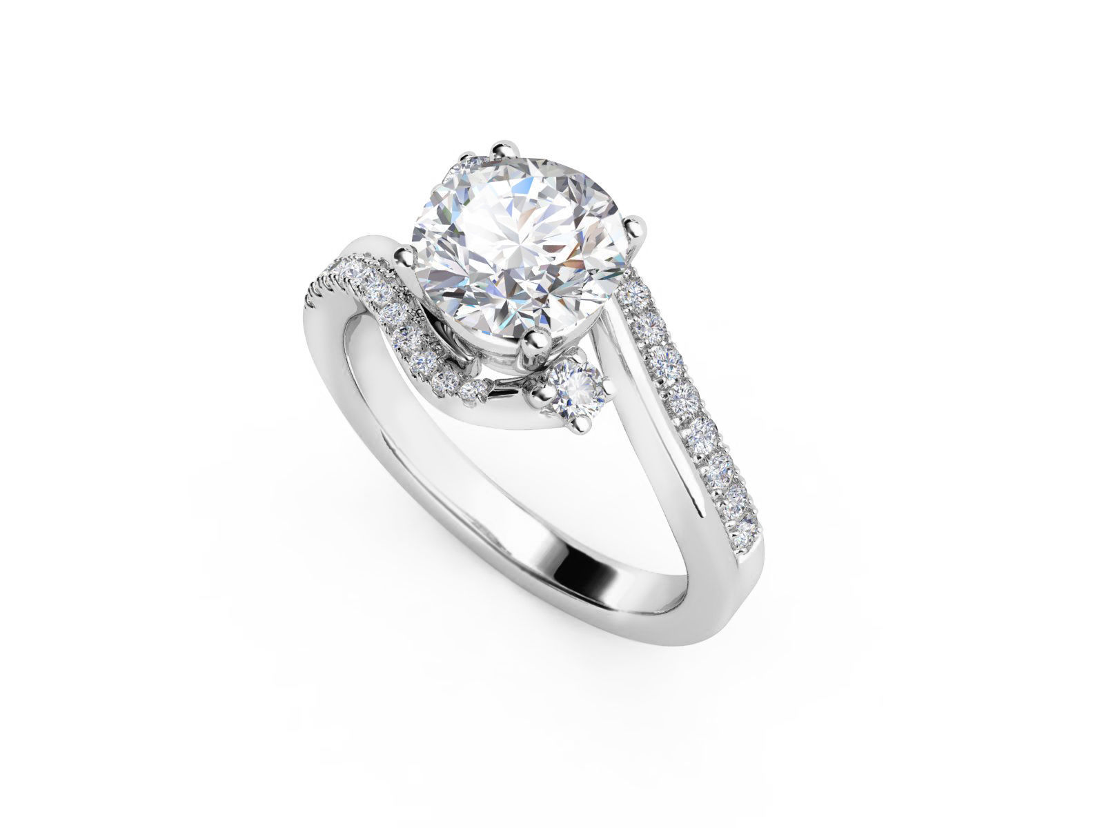 ZRP036 person engagement ring in rose gold 3D print model_4