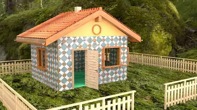 beautiful rural house