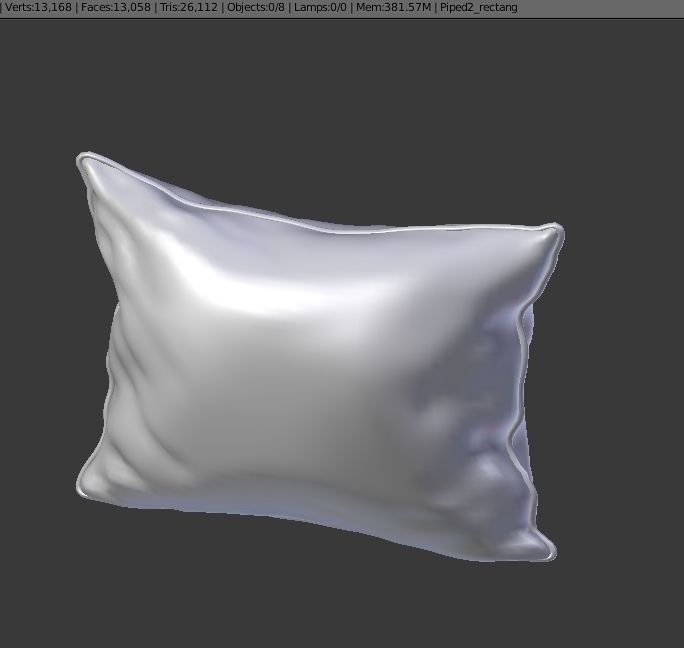 Piped Pillow 2 3D model_2