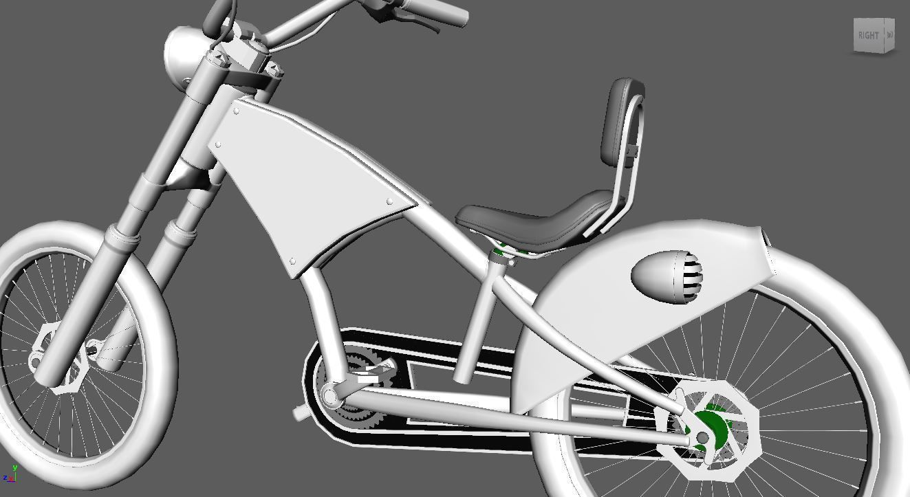 Bicycle chopper bike 3D model_5
