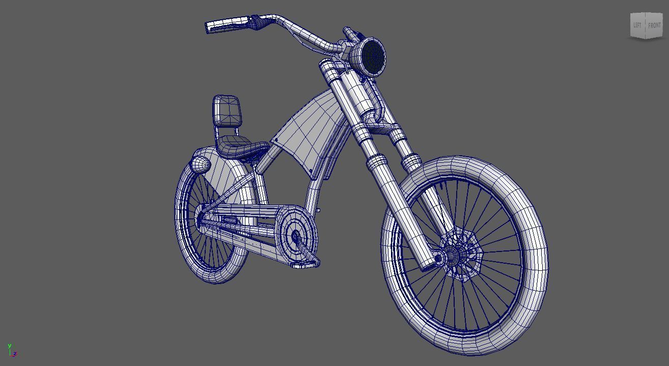 Bicycle chopper bike 3D model_7