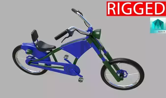 Bicycle chopper bike 3D model