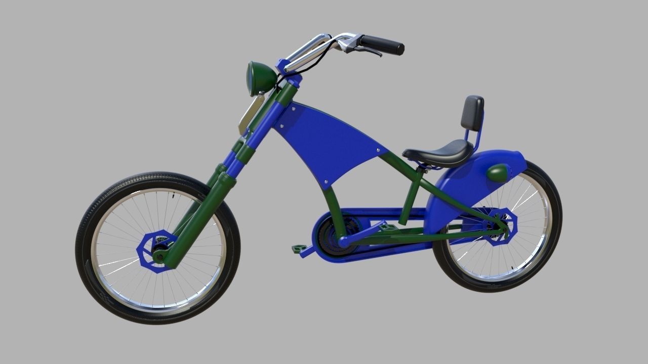 Bicycle chopper bike 3D model_2