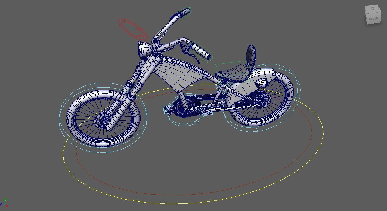 Bicycle chopper bike 3D model_8