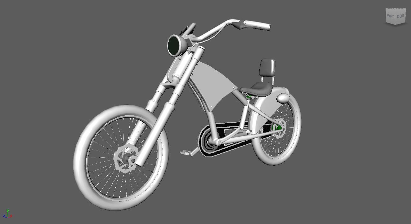 Bicycle chopper bike 3D model_3