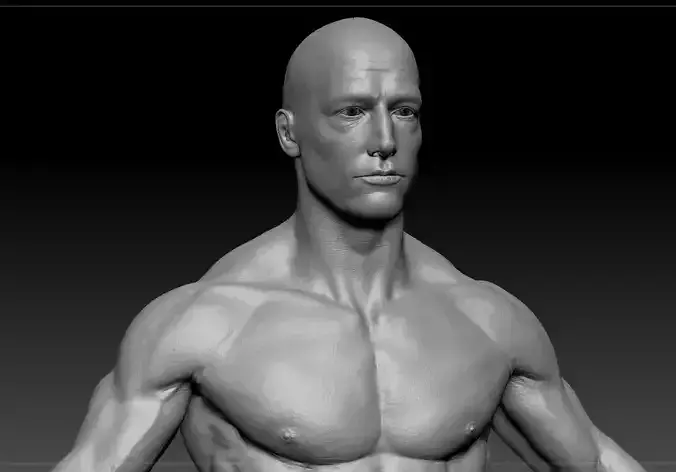Male body low-poly