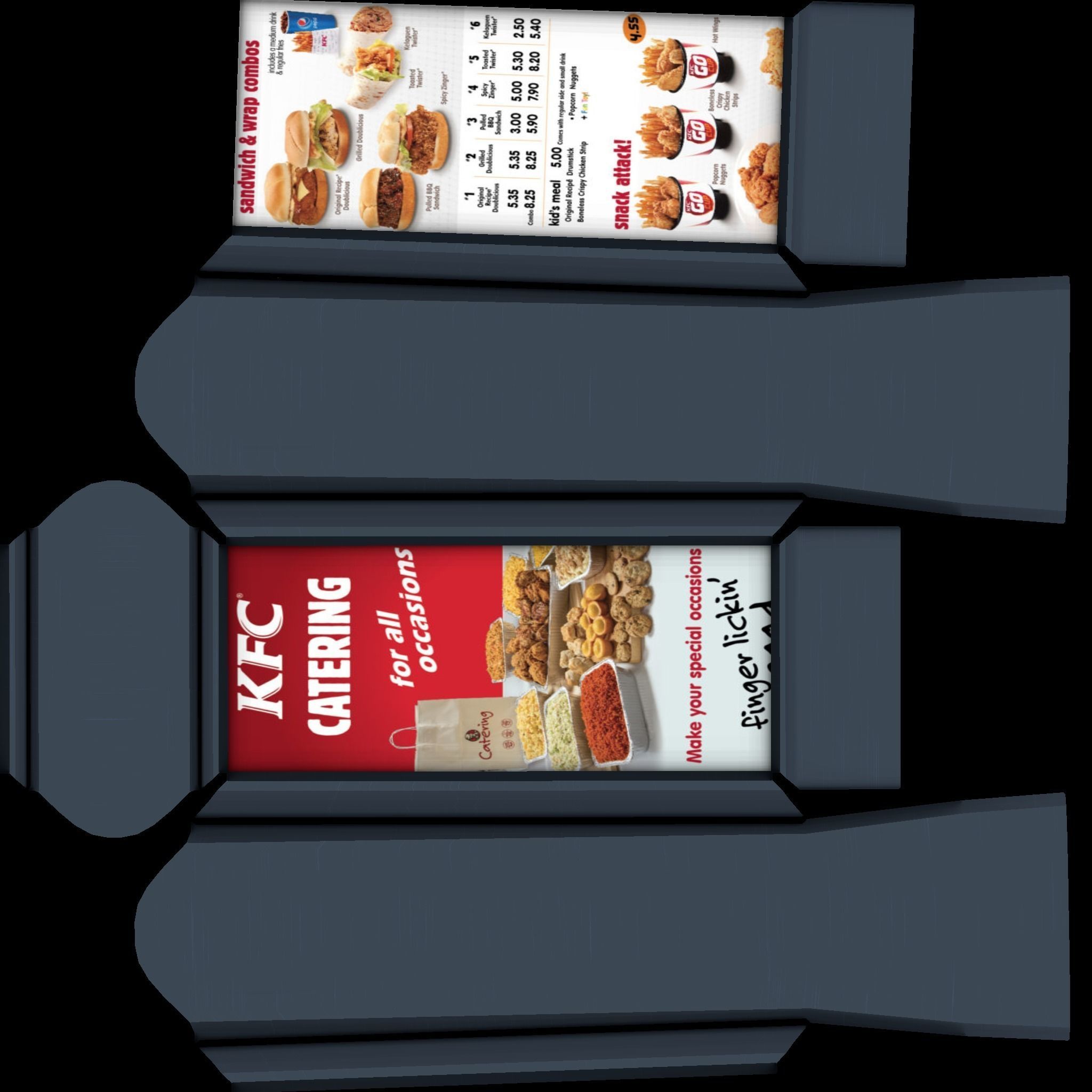 restaurant small menu billboard Low-poly 3D model_8