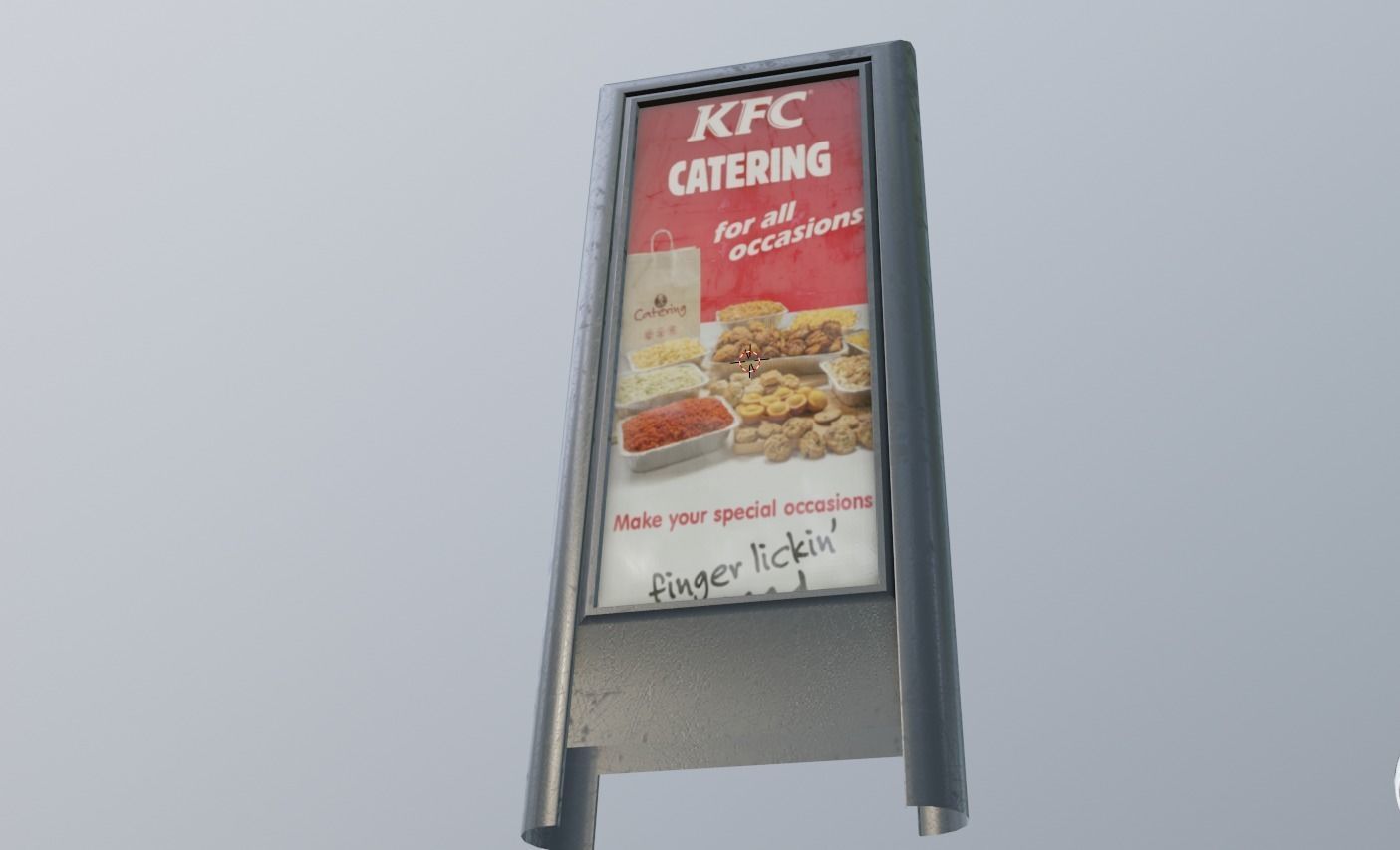 restaurant small menu billboard Low-poly 3D model_7