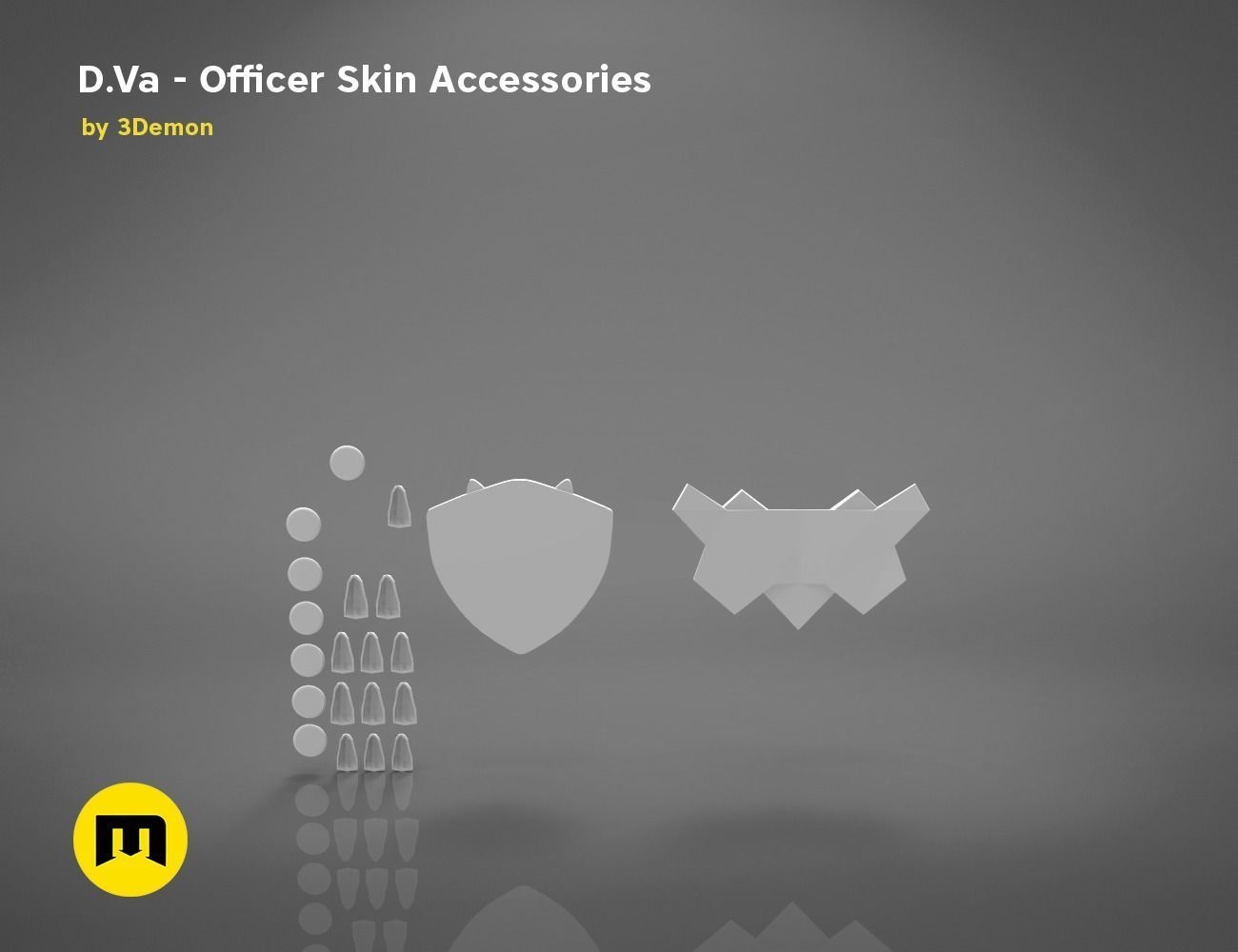 DVa officer accessories -  OVERWATCH 3D PRINT MODEL 3D print model_5