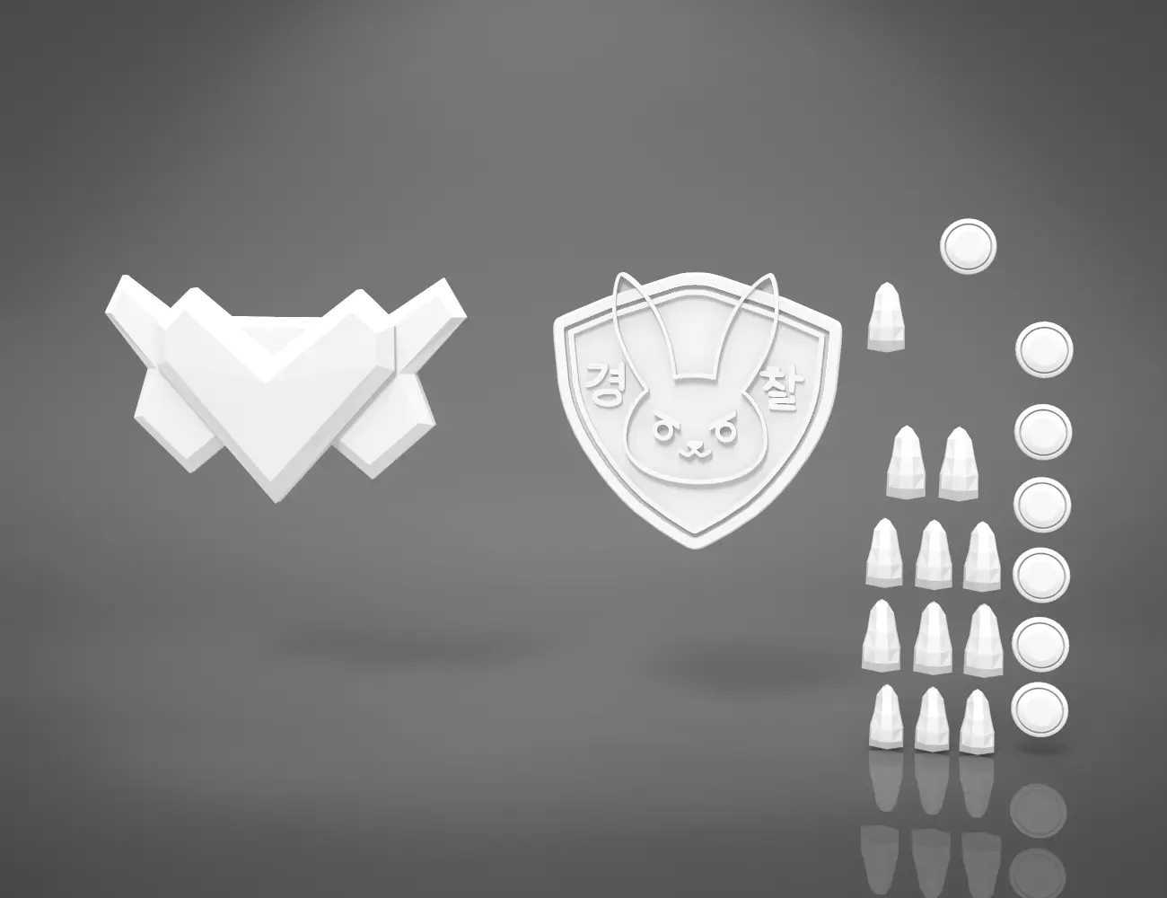 DVa officer accessories -  OVERWATCH 3D PRINT MODEL 3D print model_0