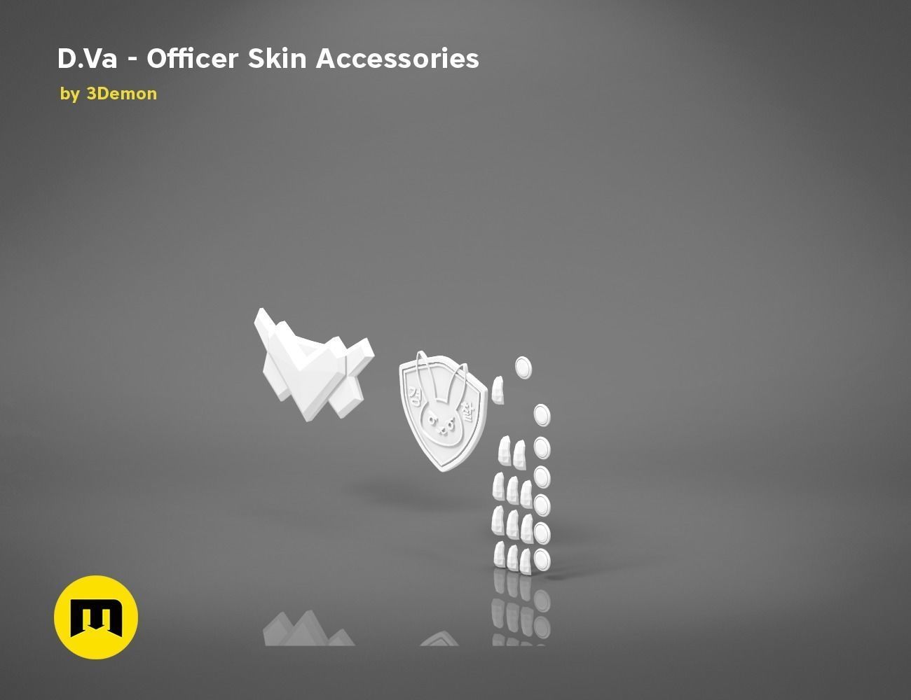 DVa officer accessories -  OVERWATCH 3D PRINT MODEL 3D print model_9