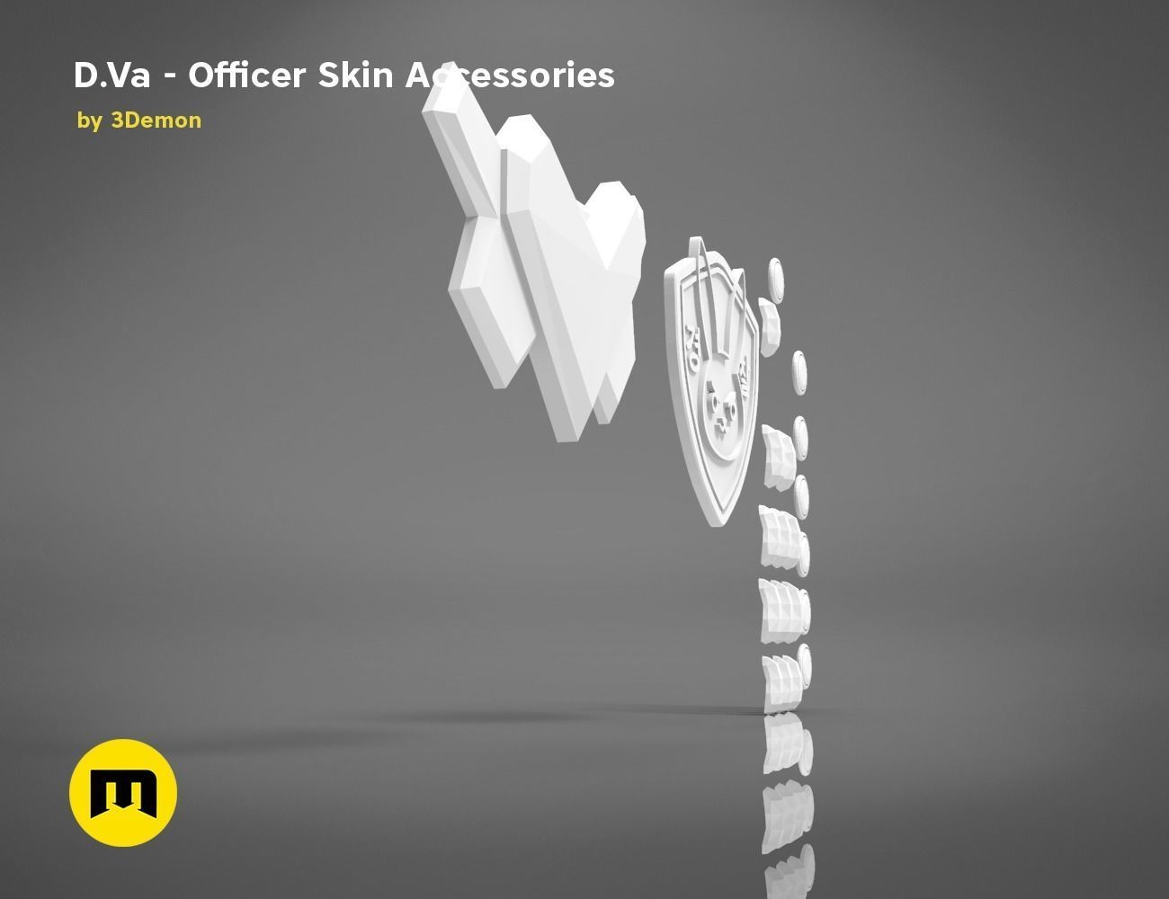 DVa officer accessories -  OVERWATCH 3D PRINT MODEL 3D print model_4