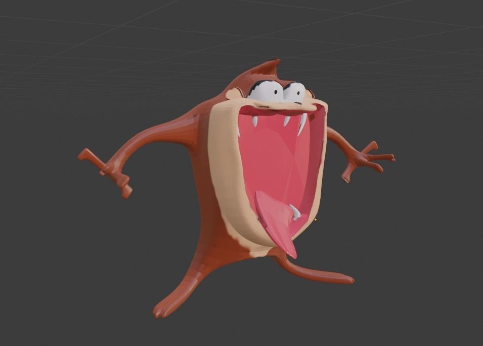 Taz-Mania cartoon character Free 3D model_1