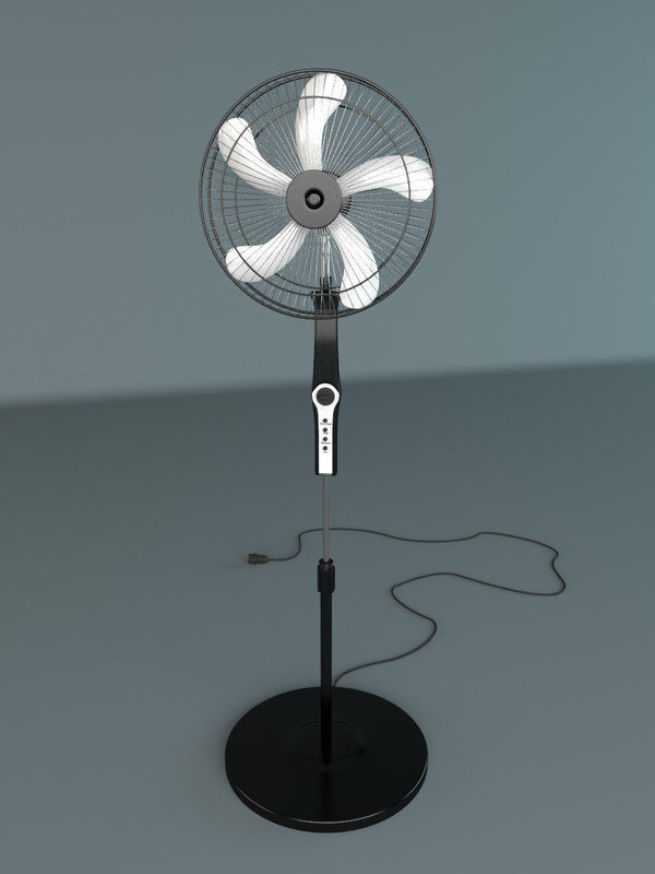Electric Floor Fan 3D model_1