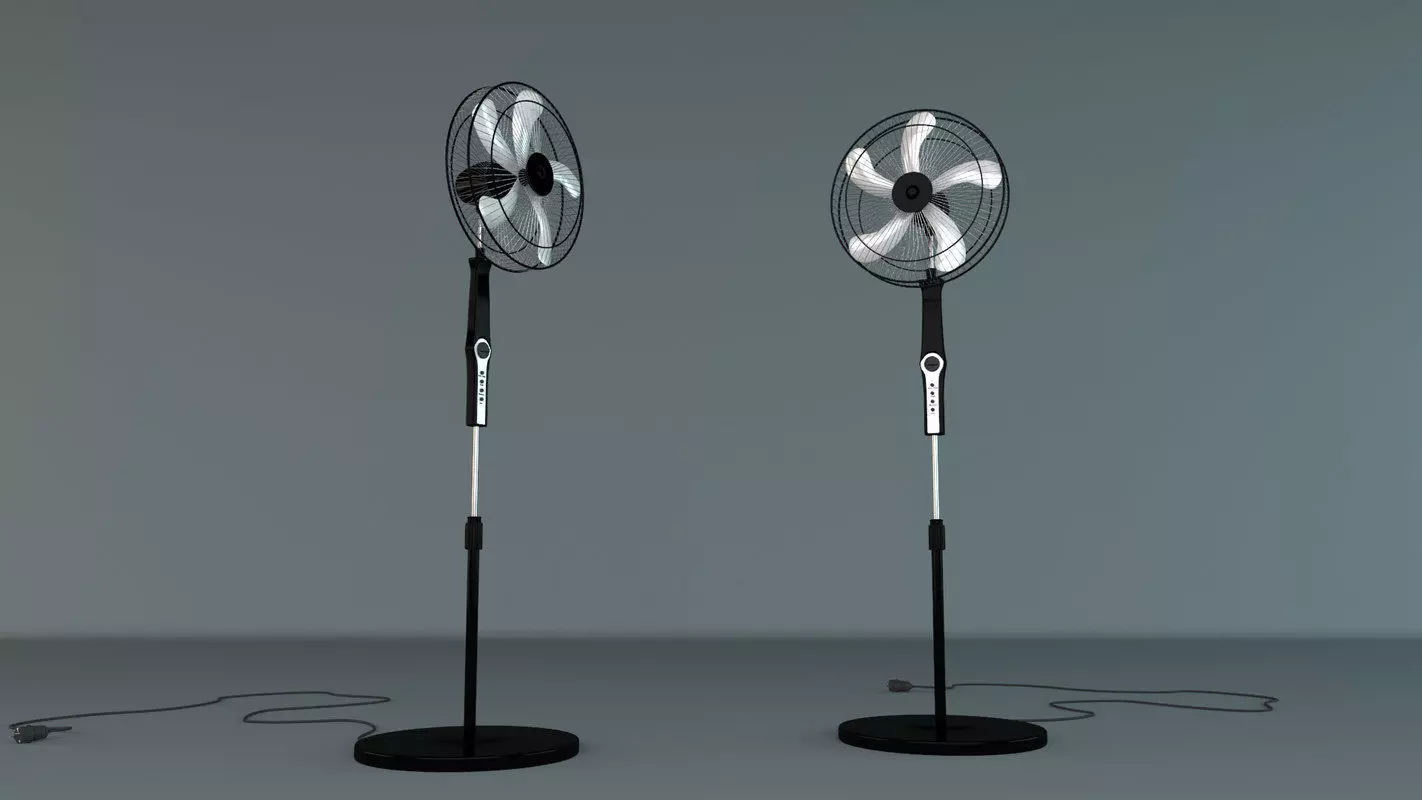 Electric Floor Fan 3D model_0