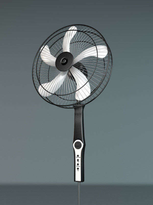 Electric Floor Fan 3D model_3