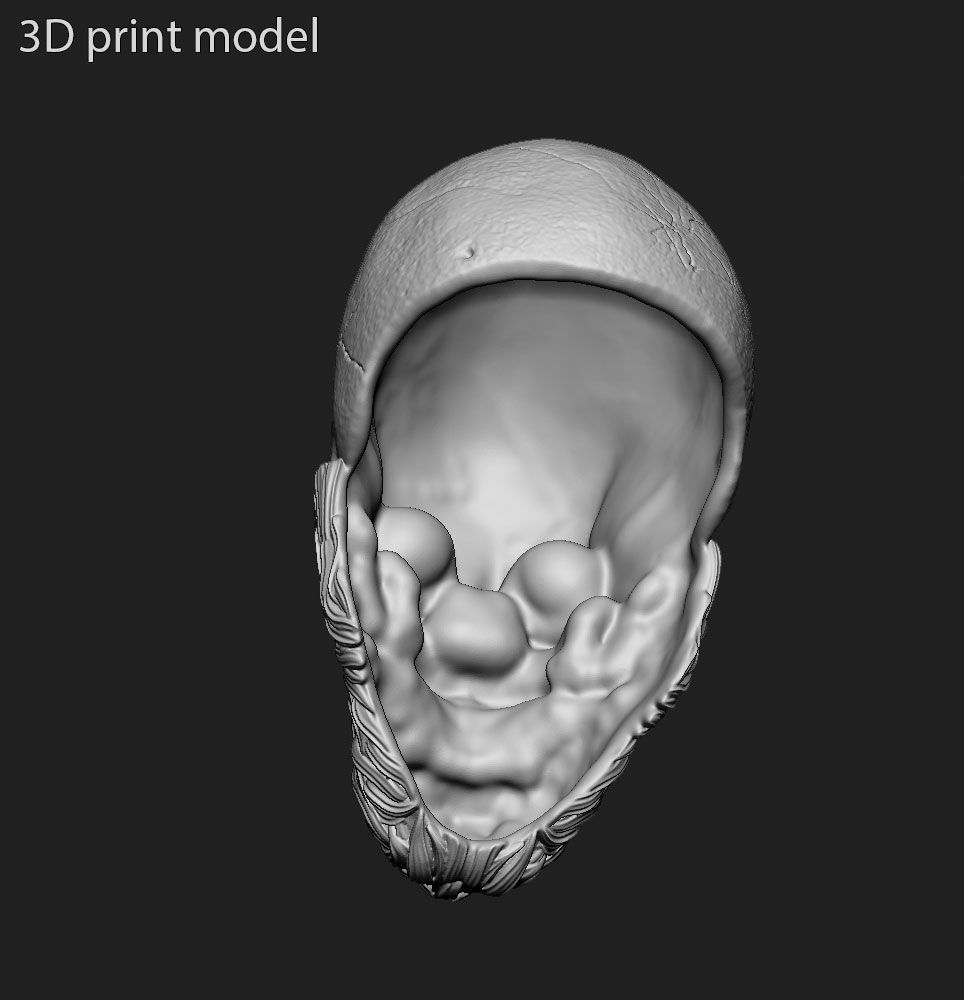 Skull Pendant jewelry Bearded vol3 3D print model_6